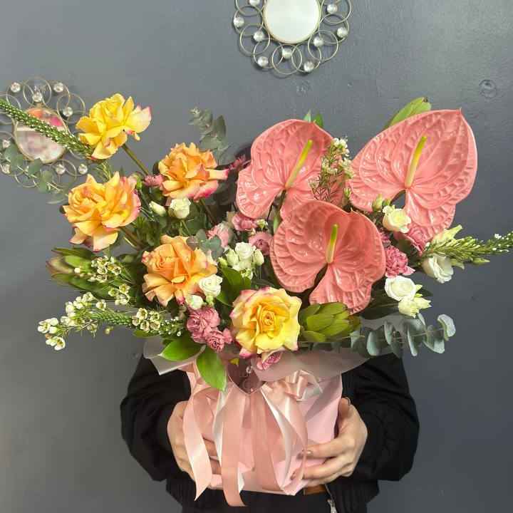 Шикарная коробка с антуриумом